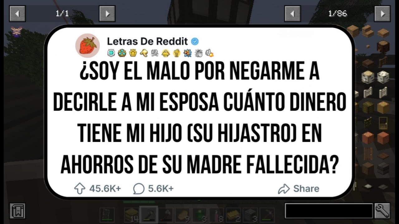 ¿SOY EL MALO POR NO DECIRLE A MI ESPOSA CUANTO DINERO TIENE HEREDADO MI HIJO?