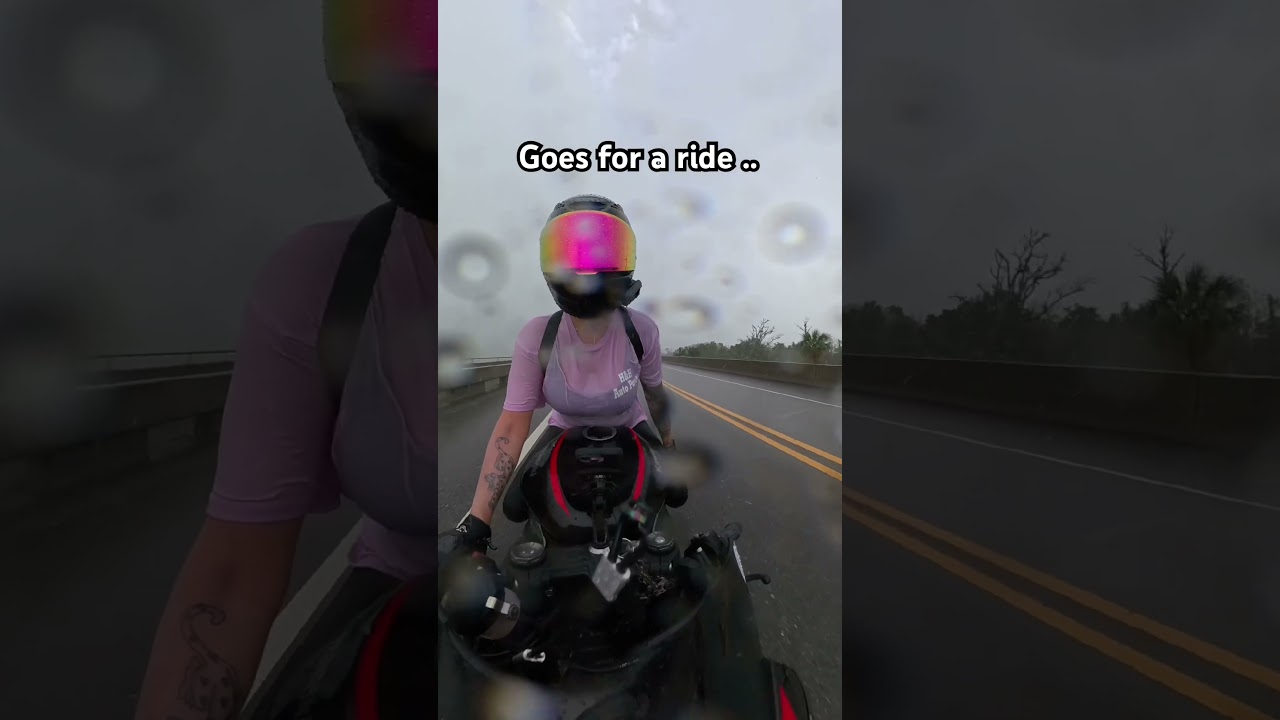 Whoops 🫠 #motorcycle #bikergirl #storm #riding
