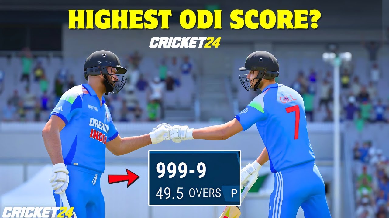 😱Scoring 1000 Runs vs Pakistan in Hard Mode | INDIA VS PAKISTAN🤯 | CRICKET 24  | CHAMPIONS TROPHY