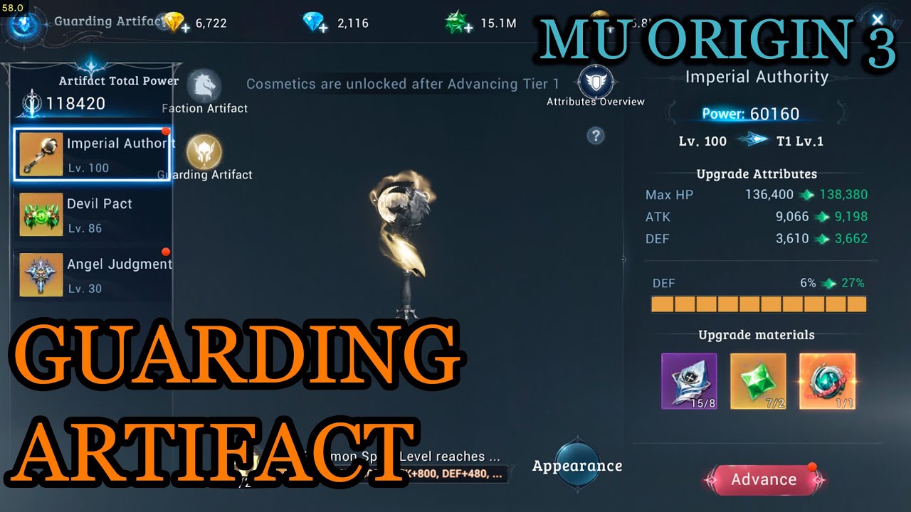 MU ORIGIN 3: GUARDING ARTIFACT