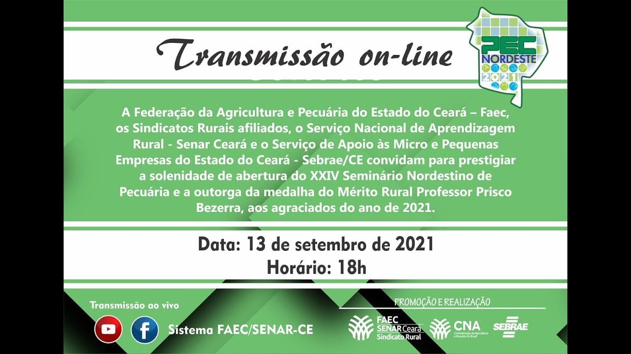 SOLENIDADE DE ABERTURA DO PECNORDESTE 2021