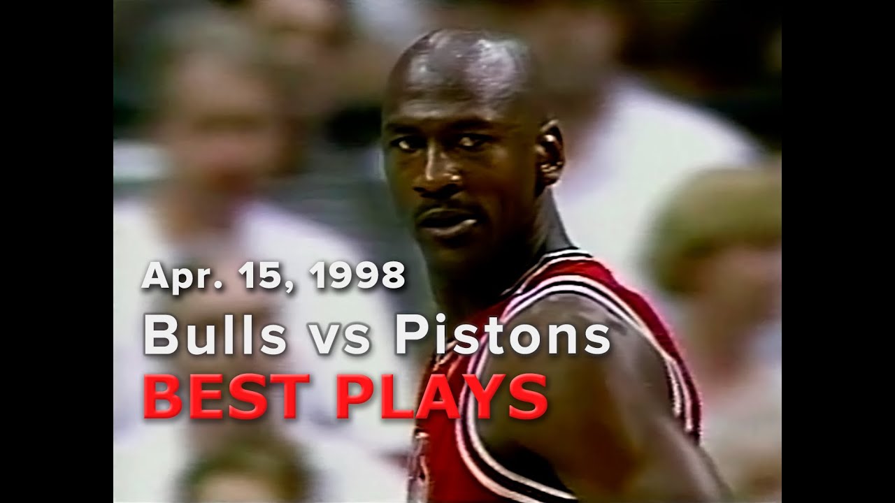 April 15, 1998 Bulls vs Pistons best plays