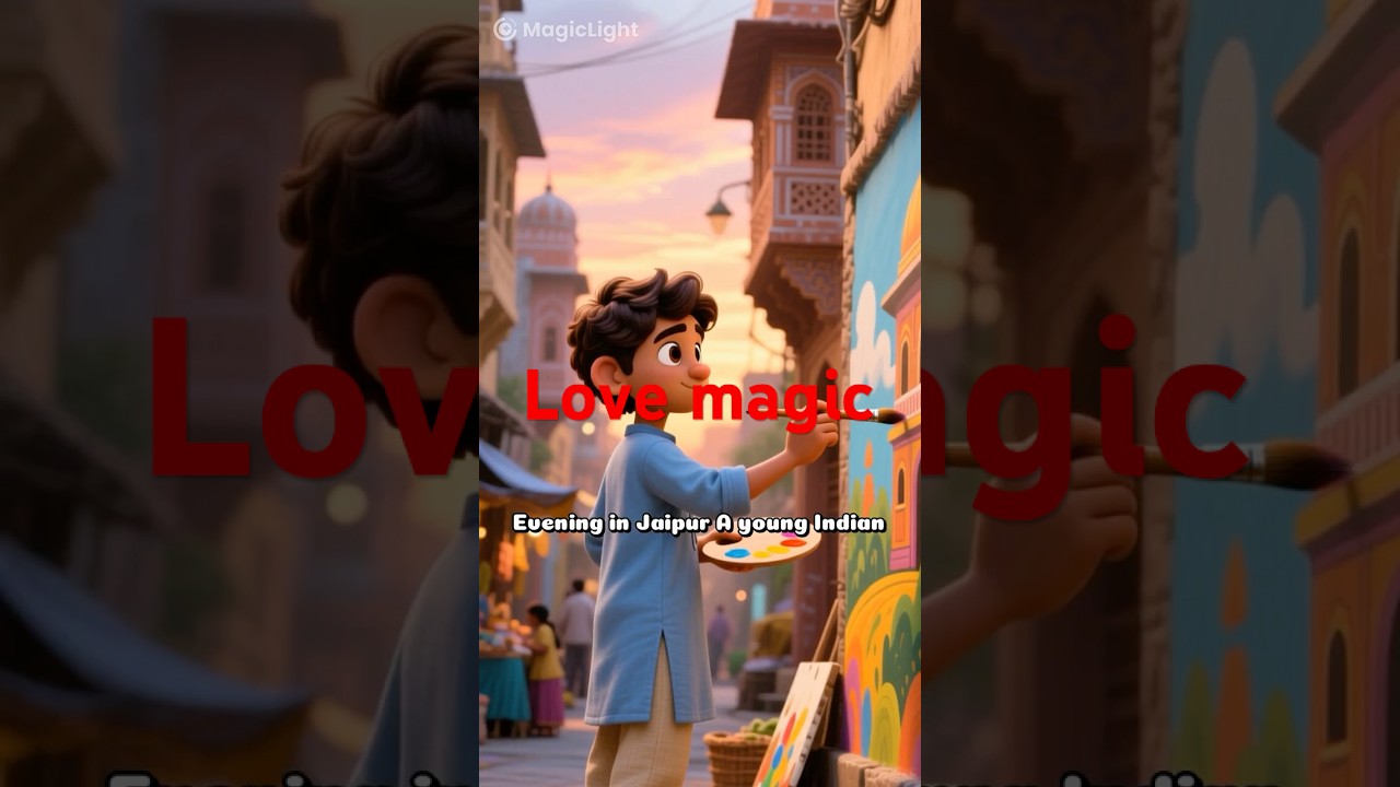 "The Magic Light of Love 💡✨ | AI Animated Short | Indian Romance Story"