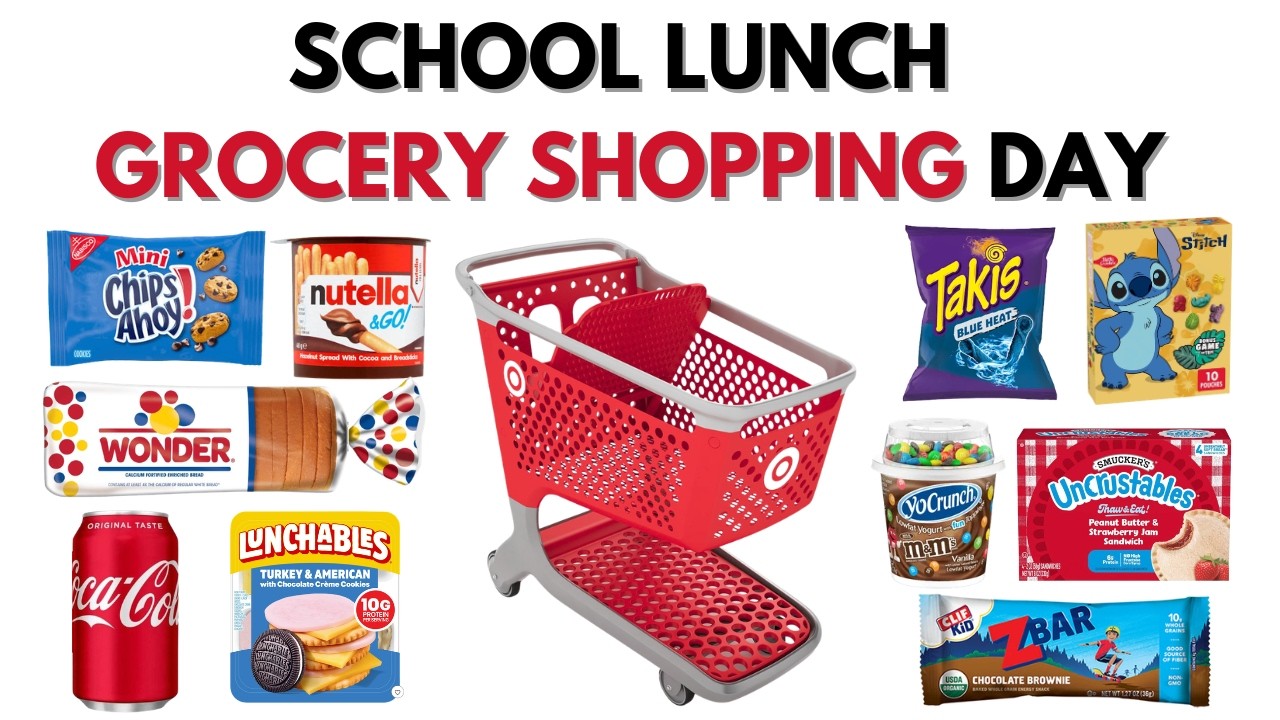 This or That? SCHOOL LUNCH Grocery Shopping Day! 🍔🍎🧃