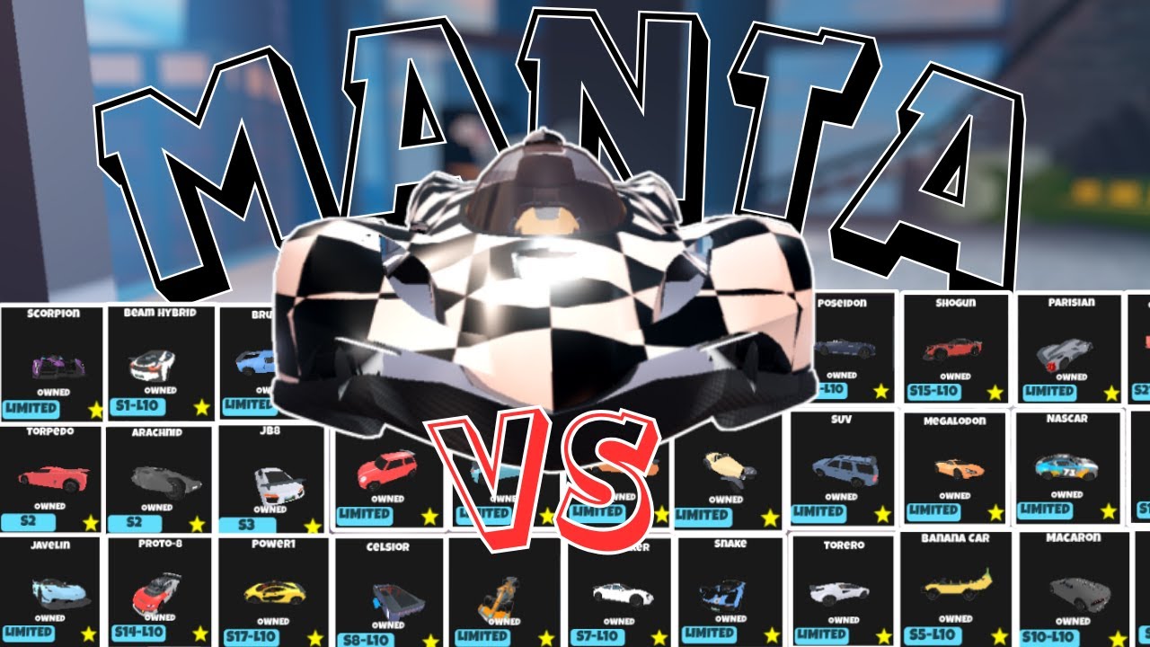 MANTA VS ALL LIMITED CARS | JAILBREAK | ROBLOX