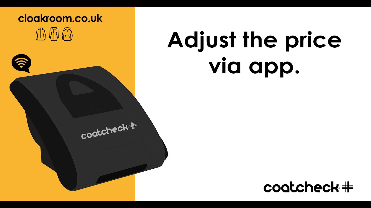 Coatcheck + | Adjust the price via app