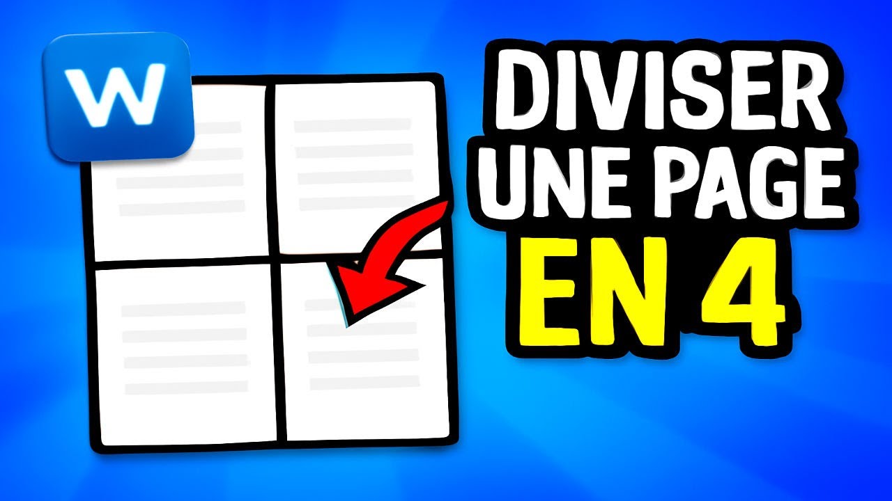 💻 Word: Diviser une page en 4 📄 (Tuto Facile)