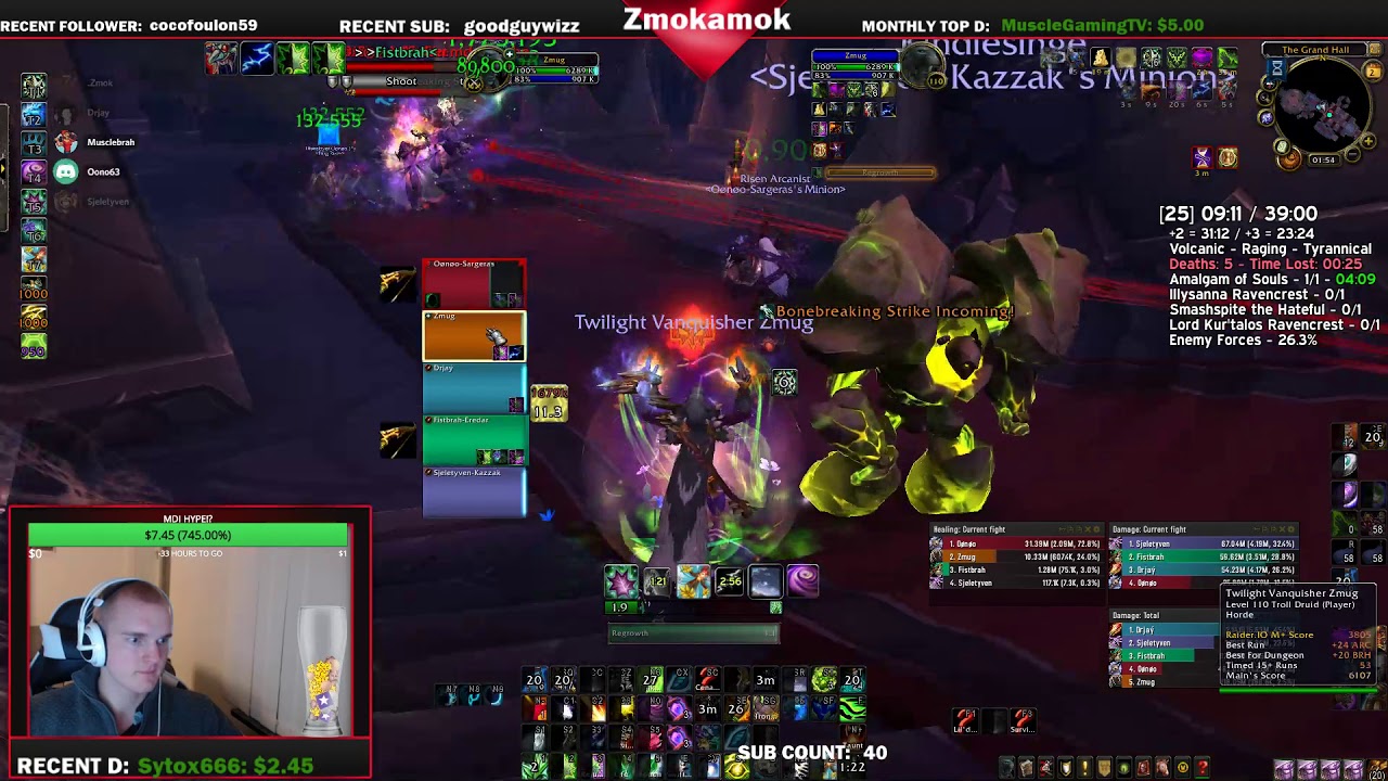 +25 Black Rook Hold Tyrannical +2 | Zmug Resto Druid 7.3.5