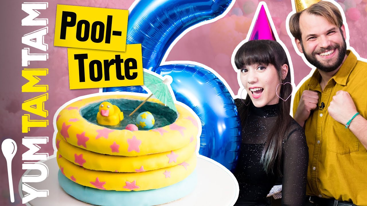 6 Jahre yumtamtam! // Pool-Torte // #yumtamtam