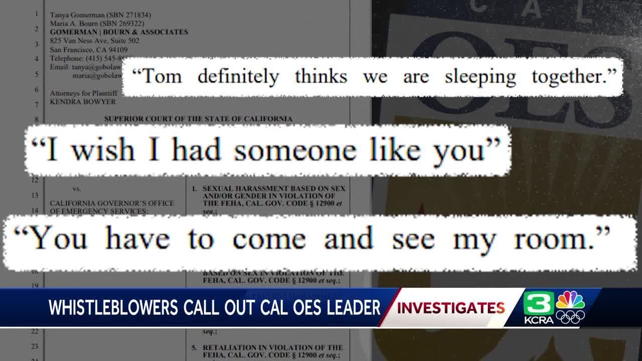 'I was terrified': Woman who sued Cal OES deputy director details concerns about leadership