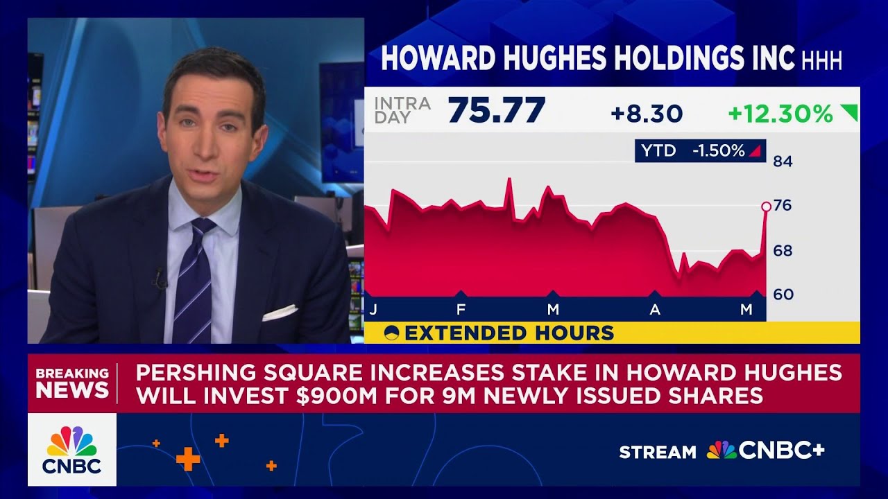Pershing Square increases stake in Howard Hughes, will invest $900M for 9M newly issued shares