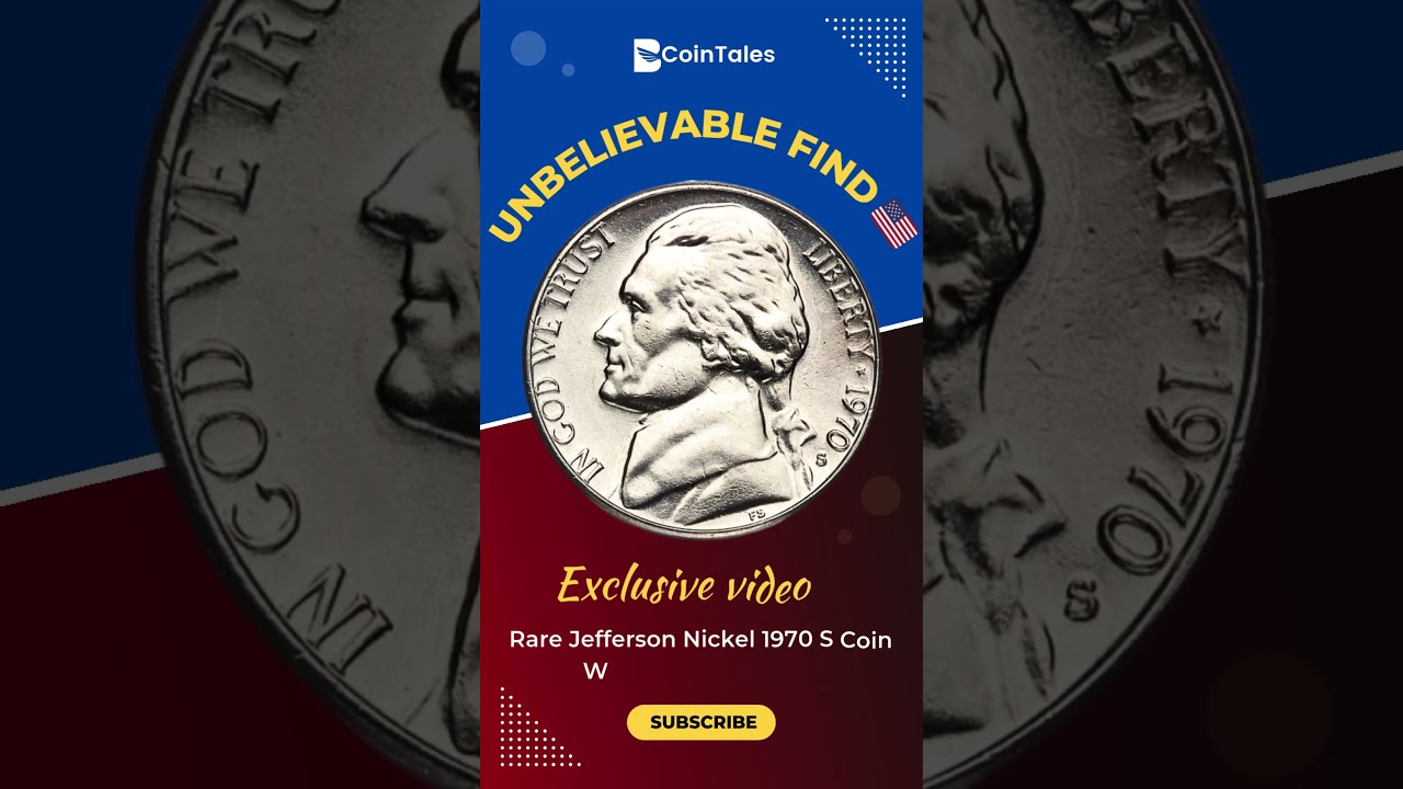 🚩 Rare Coin 🇺🇸 1970 Jefferson Nickel S Worth Thousands of Dollars! 💰🏛️#shorts