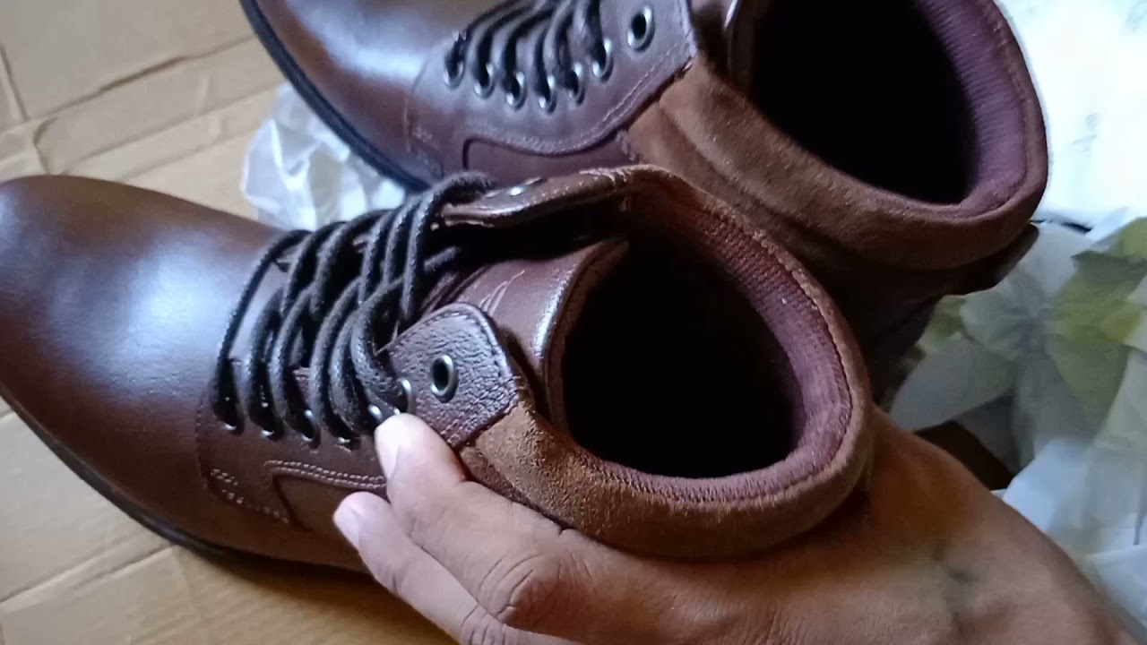 Unboxing #Red Tape boots, (tan colour) ordered from #Amazon.com