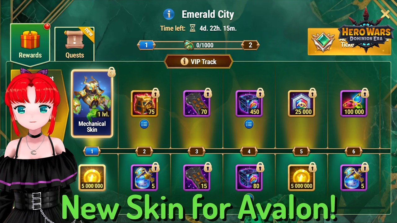 Emerald City Returns With a New Mechanical Skin for Avalon! &mdash; Hero Wars: Dominion Era