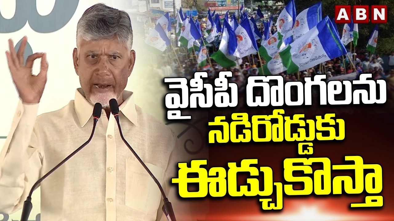 వైసీపీ దొంగలను నడిరోడ్డుకు ఈడ్చుకొస్తా | CM Chandrababu Sensational Comments On YCP | ABN