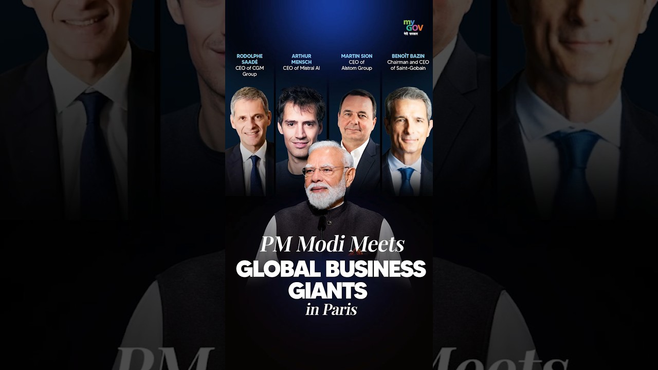 PM Modi Meets Global Business Leaders in Paris