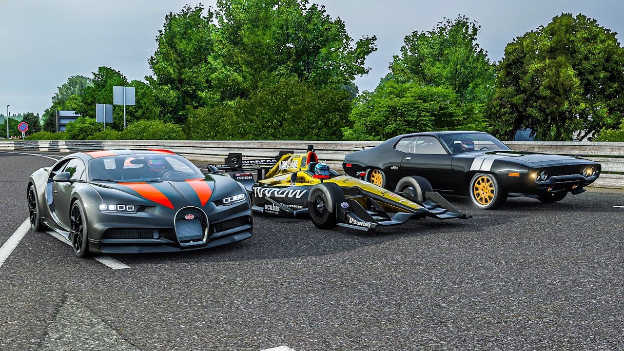 Bugatti Chiron Super Sport (Replica) vs Plymouth GTX vs Honda IndyCar | Forza Motorsport 7