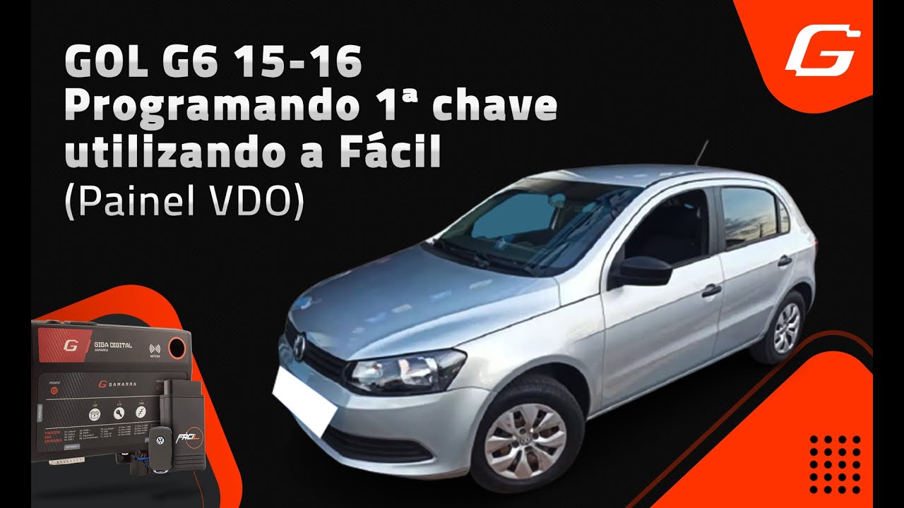 Programação da 1ª chave no painel VDO - Gol G6 15-16 com a Fácil