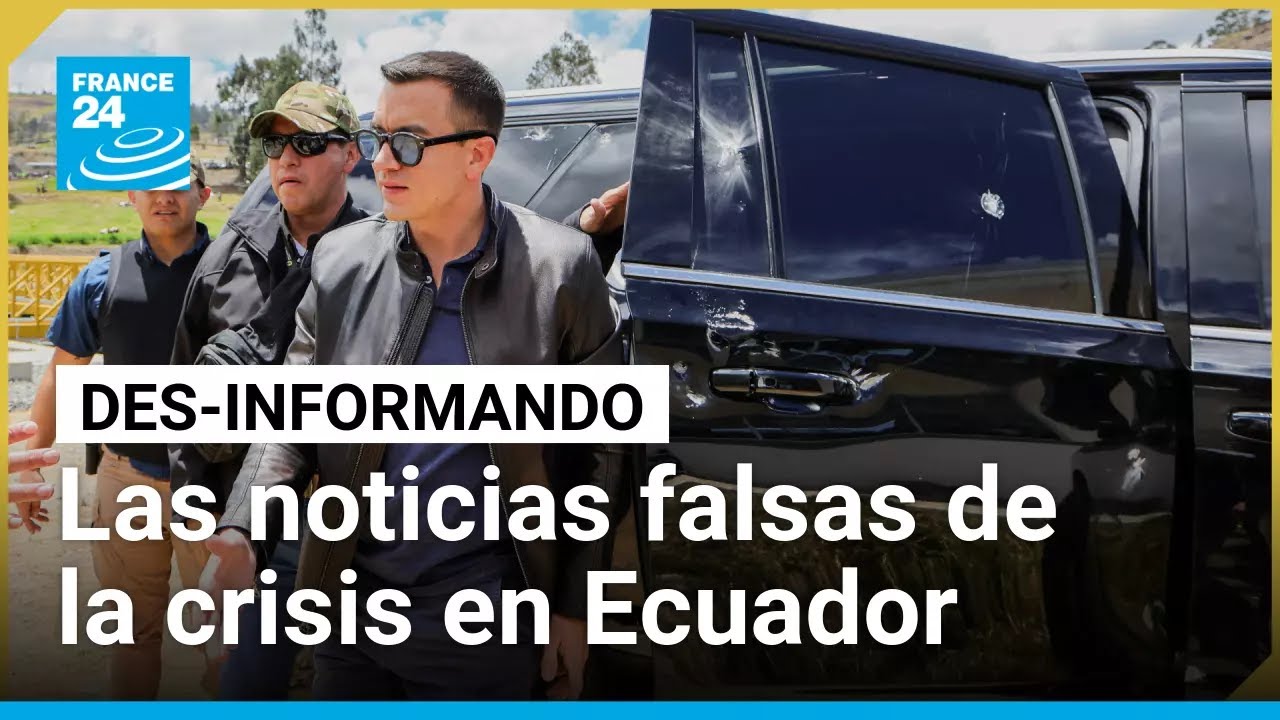 &iquest;El presidente de Ecuador fue atacado a disparos en una manifestaci&oacute;n? &bull; FRANCE 24 Espa&ntilde;ol