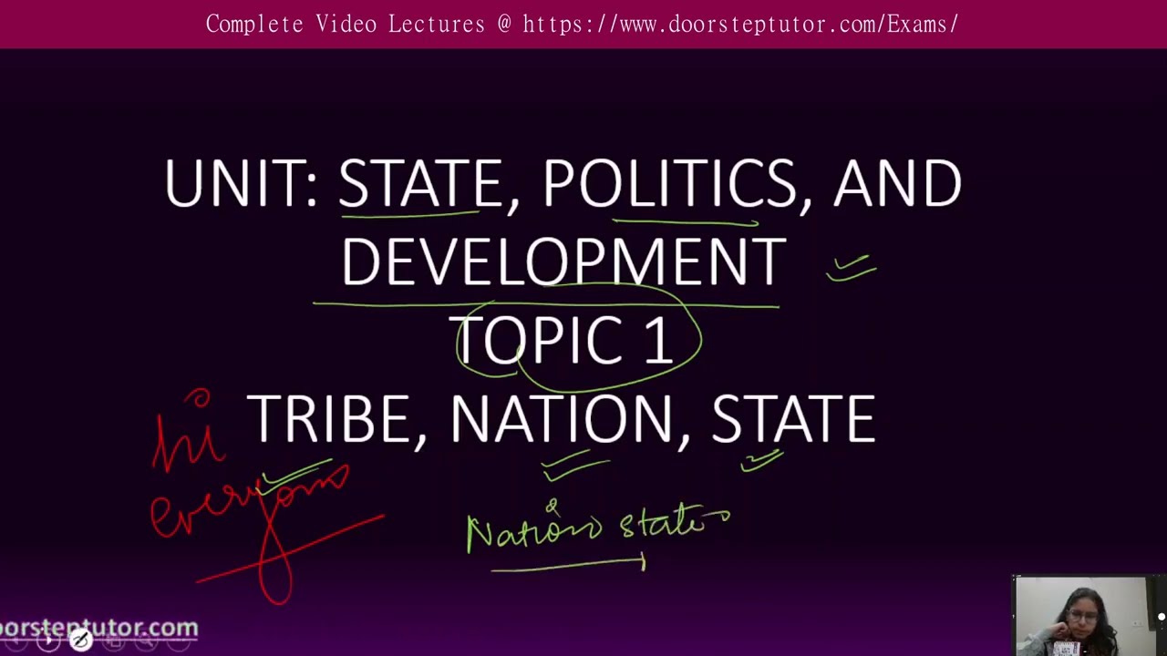 Tribe, Nation and State | UGC Sociology | Complete lectures @ doorsteptutor.com