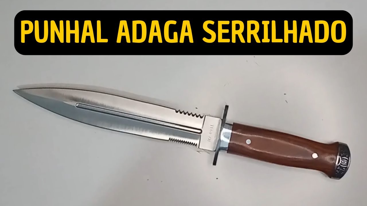 Faca Punhal Adaga Com L&acirc;mina Serrilhada HZ-0931