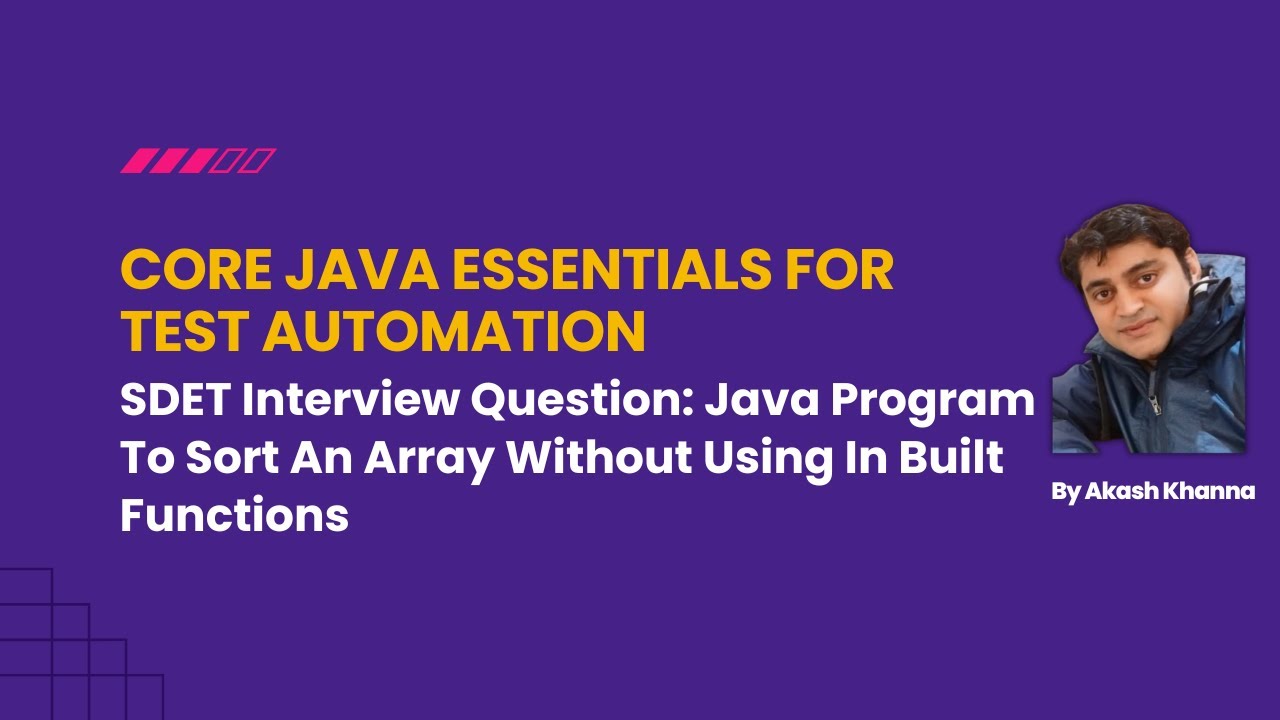 Java Program To Sort An Array Without Using In Built Functions