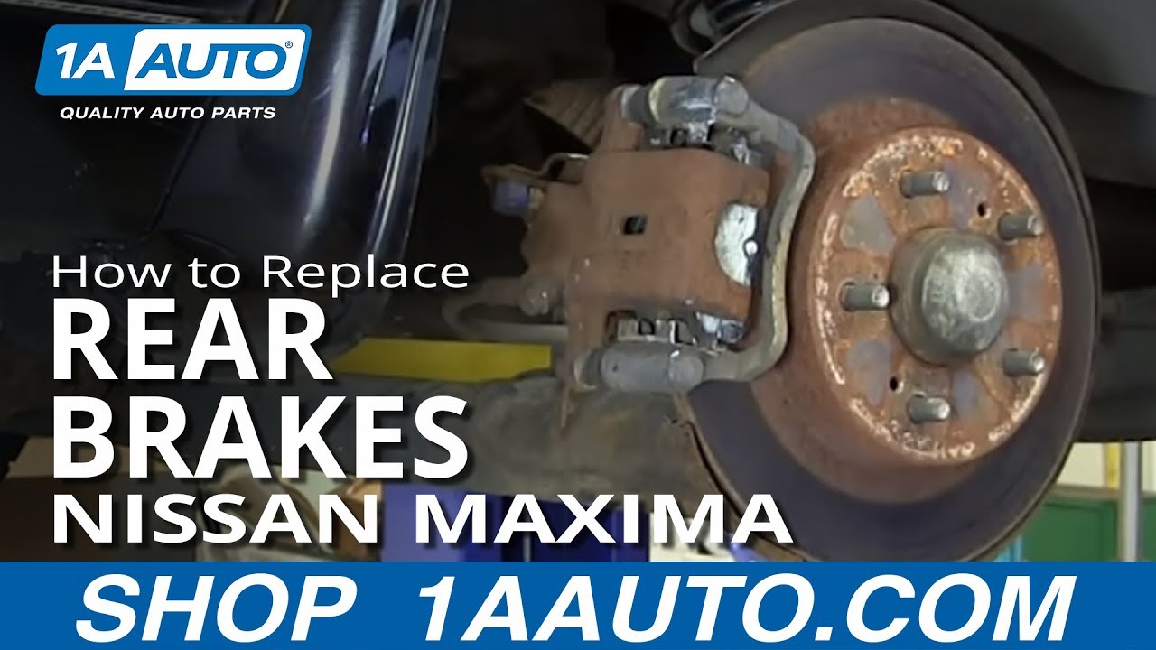 Как заменить задние тормоза Nissan Maxima 01-03