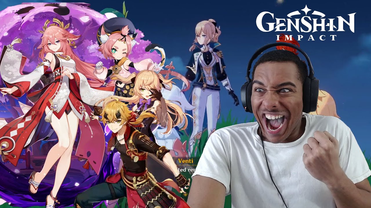 I GOT A 5-Star Character!! | My Reactions of playing Genshin Impact part 2!!!( I wake my parents up)