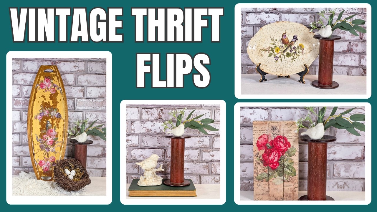 Trash to Treasure Thrift Flips | Vintage Spring DIY Home Decor Ideas