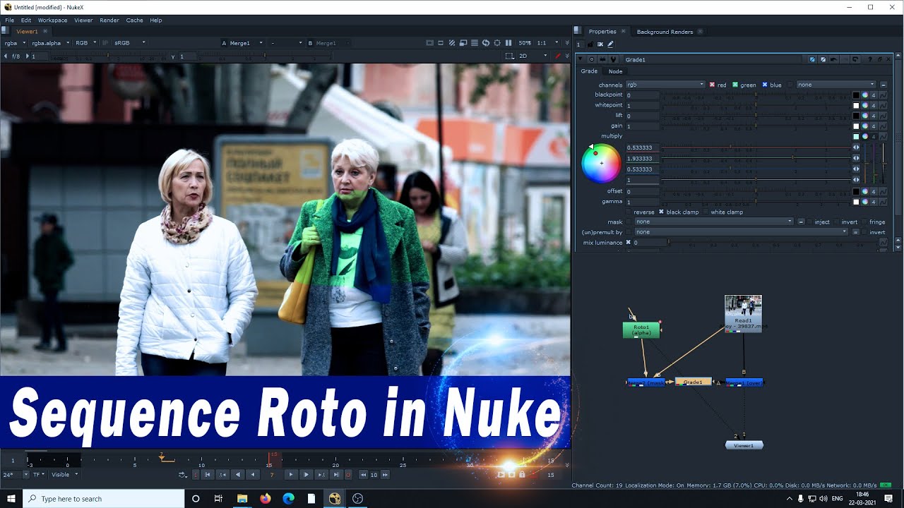 How to do roto on sequence  in nuke (Hindi)
