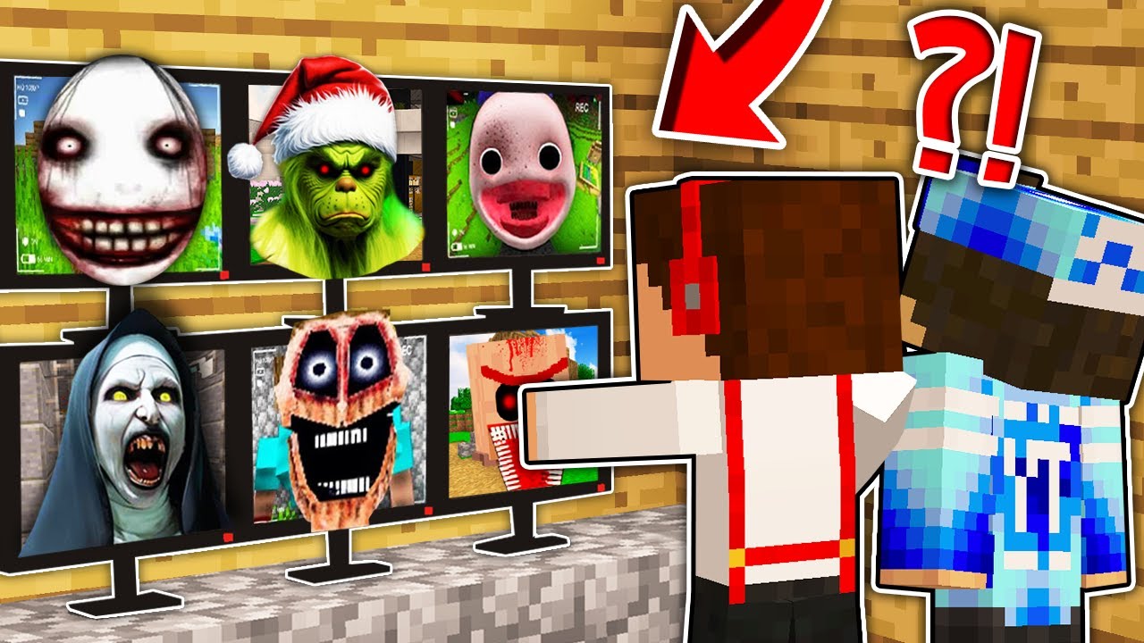 PODGLĄDAMY STRASZNE POTWORY NA UKRYTYCH KAMERACH W MINECRAFT?! GPLAY & LAKI