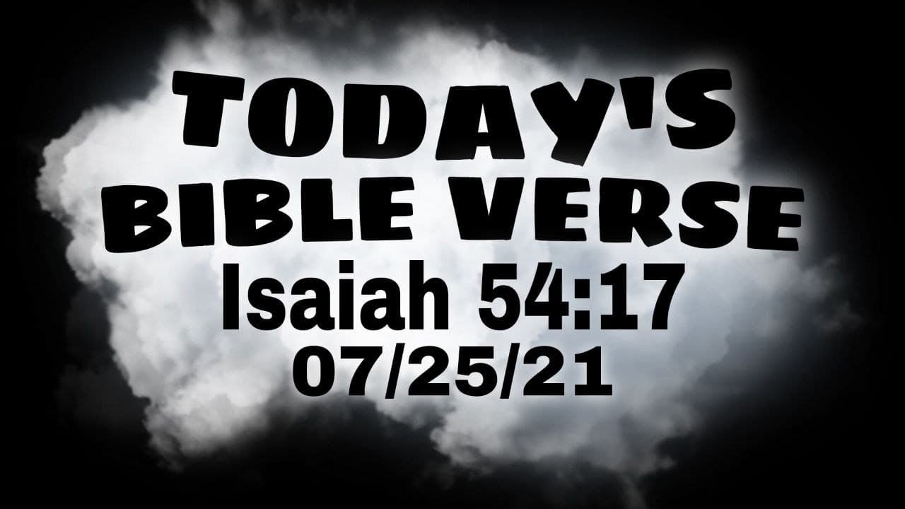 TODAY'S BIBLE VERSE I Isaiah 54:17 I BIBLE VERSE I #BIBLETV