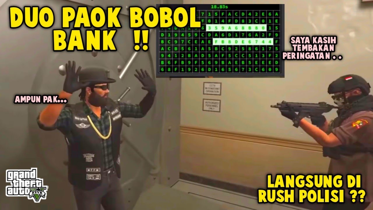 DUO PAOK BOBOL BANK 🤣🤣 !! - GTA V ROLEPLAY