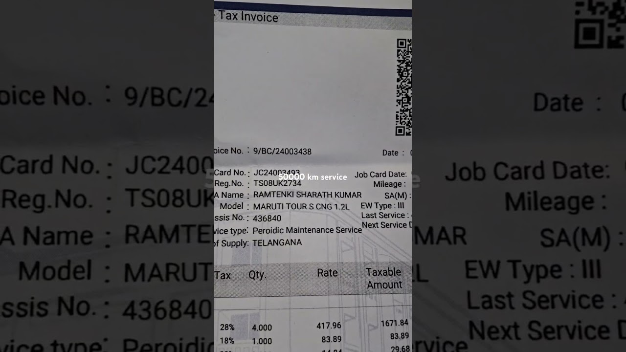 Maruti Dzire Tour S CNG 2023 model 50000 kms showroom service  cost. #marutisuzuki #showroom #cng