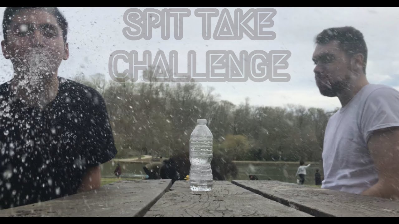 SPIT TAKE CHALLENGE WITH MY FRIENDS! FUNNY MOMENTS!
