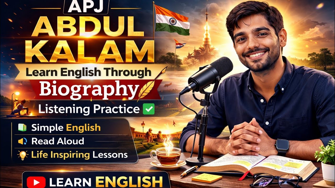 APJ Abdul Kalam || Learn English Through Biography || Listening Practice ✅