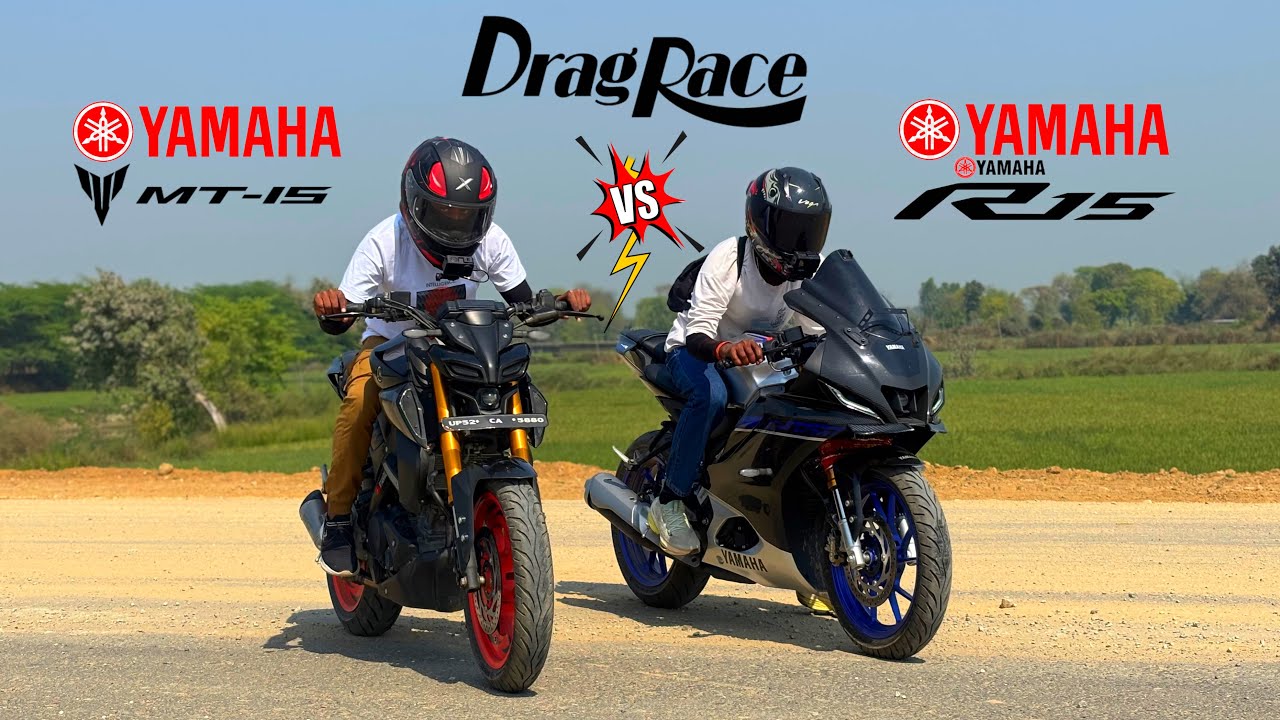 Yamaha R15m Vs Yamaha Mt15 Dragrace ~ Unexpected Winner  Mt15 💁