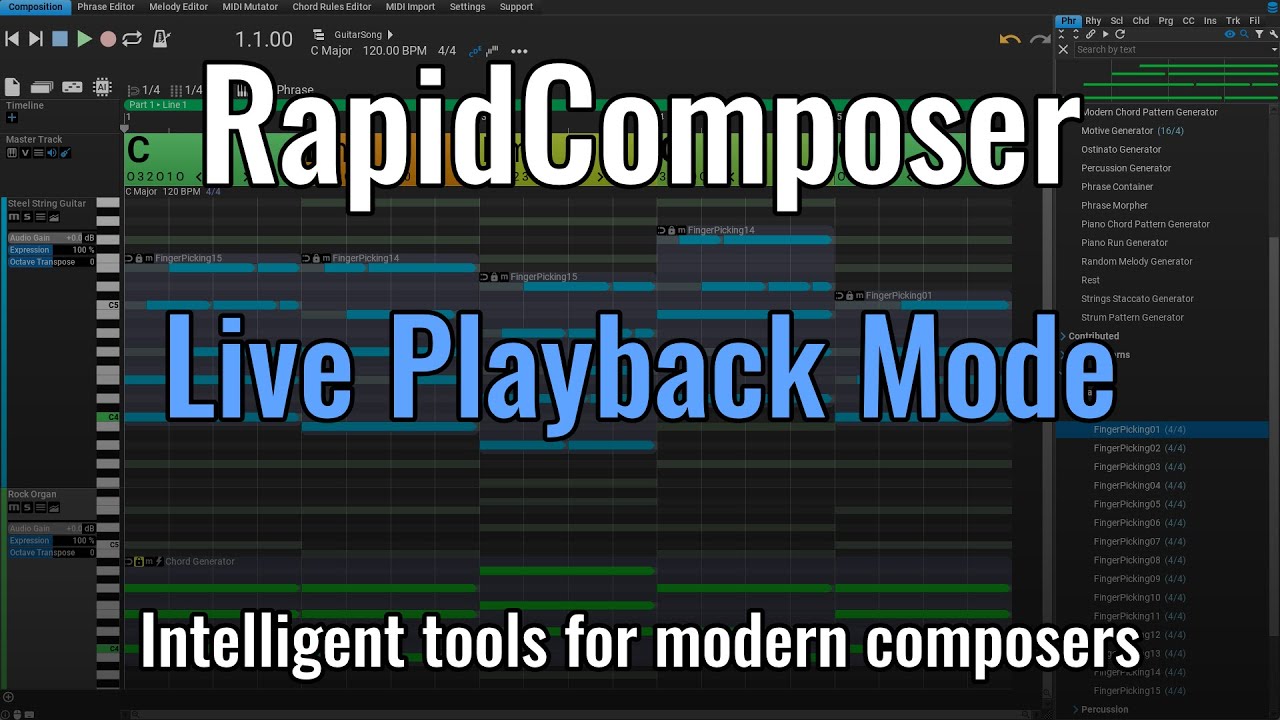 Режим живого воспроизведения в RapidComposer #авторпесен #теориямузыки #музыкальныйпродюсер