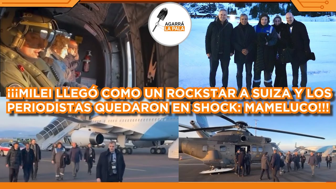 MILEI LLEGÓ COMO ROCKSTAR A SUIZA Y PERIODISTAS QUEDARON IMPACTADOS: 