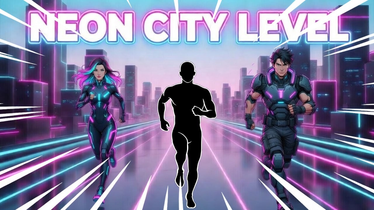 NEON CITY RUN | Immersive Interactive Warm Up | NEON FUTURE RUN! | Viral Interactive Game