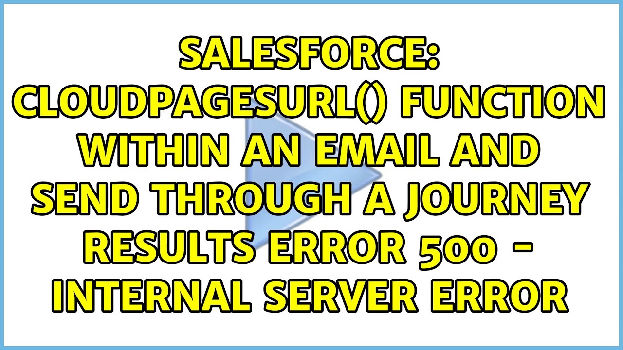CloudPagesURL() function within an email and send through a journey results error 500 - Internal...