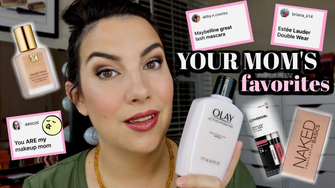 Full Face of YOUR MOM'S Favorite Makeup. This was interesting.