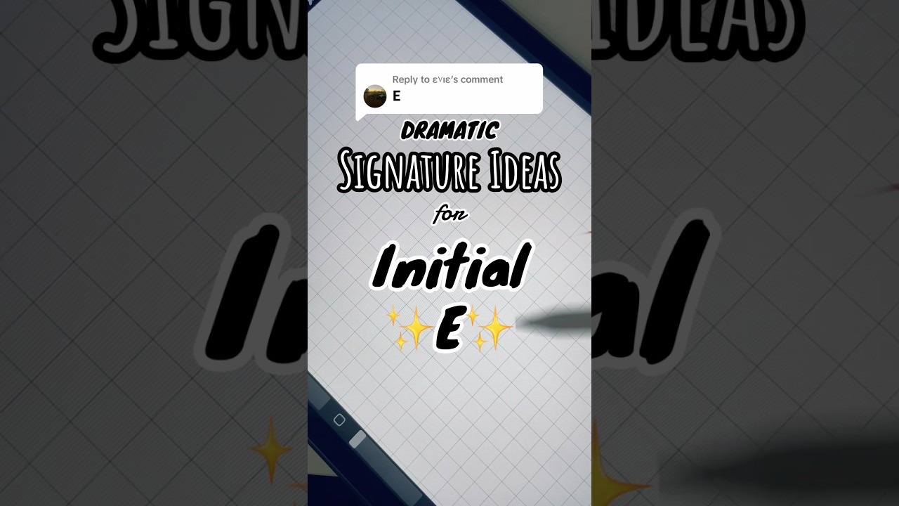 Dramatic Signature Ideas for Letter &ldquo;E&rdquo; #shorts #lettering #e #handwriting #signature