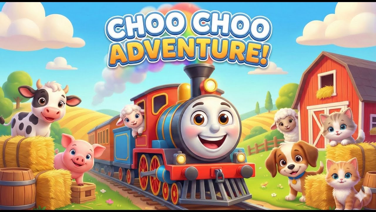 🚂 Happy Choo Choo Train | Find the Baby Animals 🐮🐷🐑 | Fun Kids Cartoon