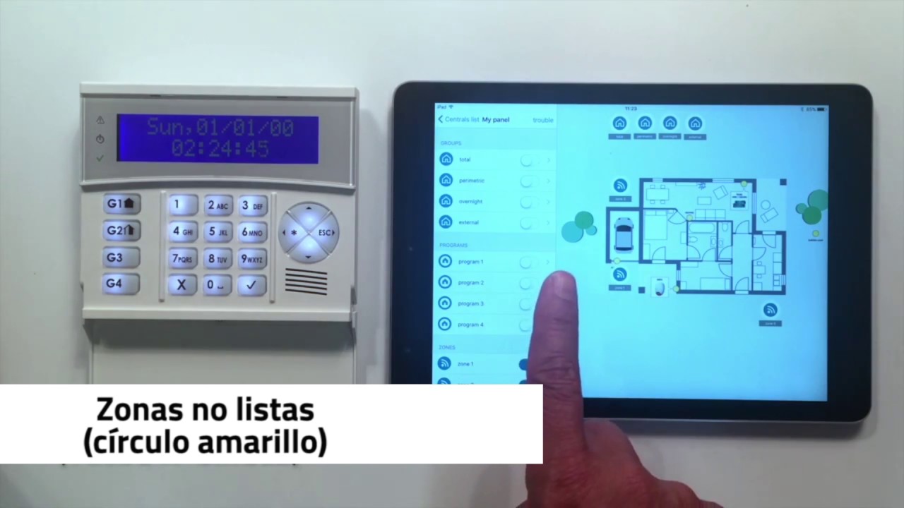 Armar-Desarmar, Anular Zonas, Leer notificaciones de alarma