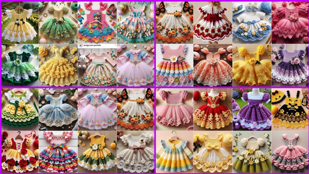 Crochet baby dresses/crochet baby frock new design/crochet dress for 1 year old baby girl tutorial