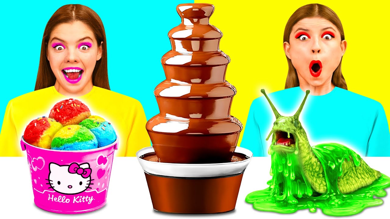 Шоколадный Фонтан Челлендж | Удивительные Кулинарные Лайфхаки от AZaZa Challenge