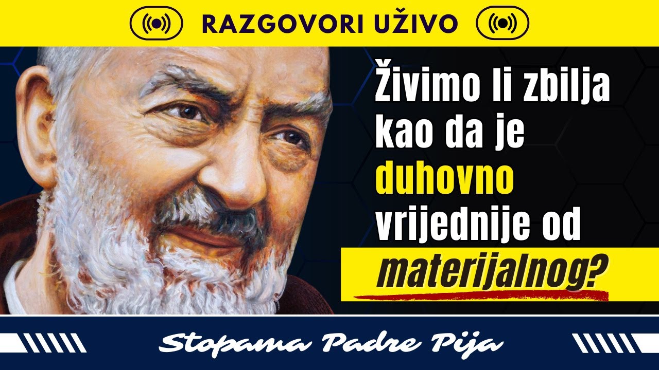 Razgovori uživo: „Živimo li zbilja kao da je duhovno vrijednije od materijalnog?“
