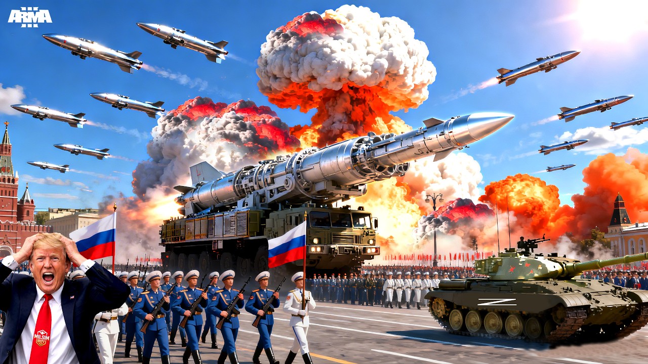 Без предупреждения! Американские истребители бомбардируют российские военные объекты... Но посмотрит