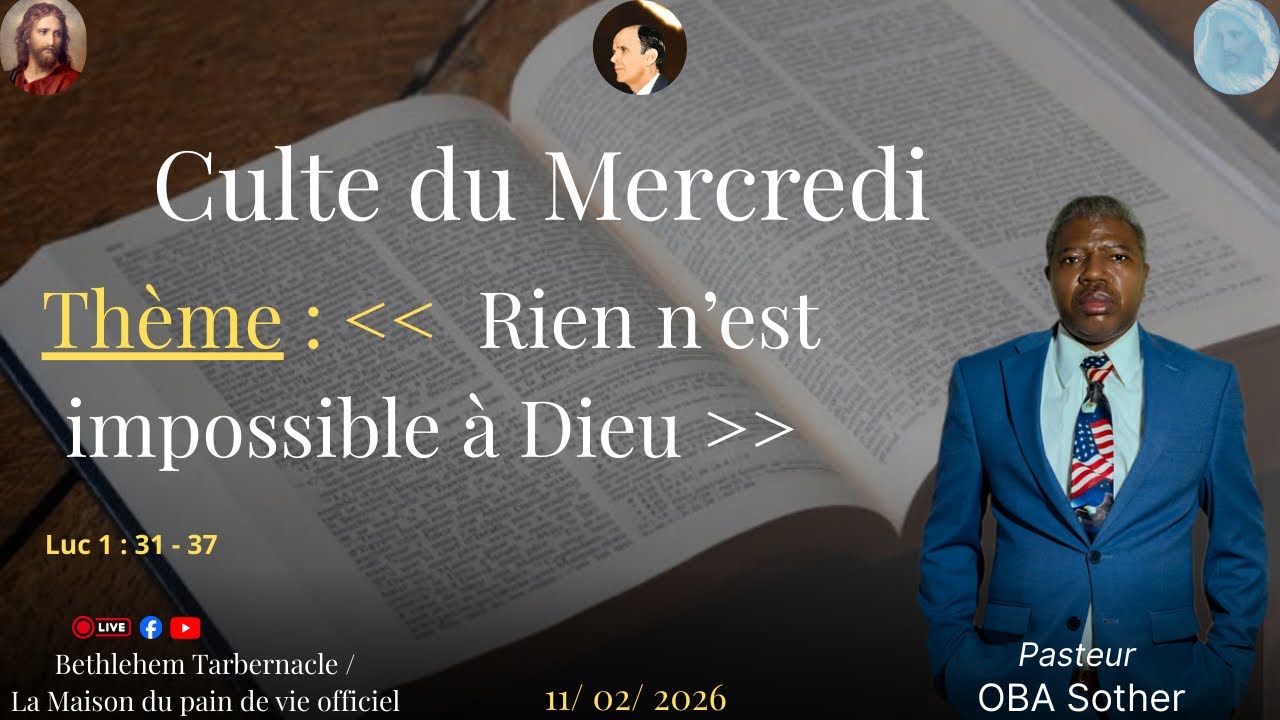 Rien n’est Impossible à Dieu | Pasteur OBA Sother 